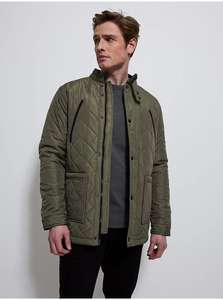 Men's Green Quilted Coat (£18 with George Rewards Redemption) + free click & collect
