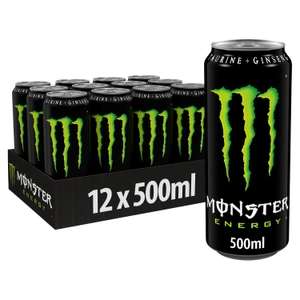Monster Energy Original Green 500ml, 12 Pack W/voucher