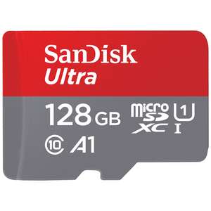SanDisk 128GB Ultra microSDXC card + SD adapter up to 140 MB/s with A1 App Performance UHS-I Class 10 U1 sold by SD Card Express UK FBA