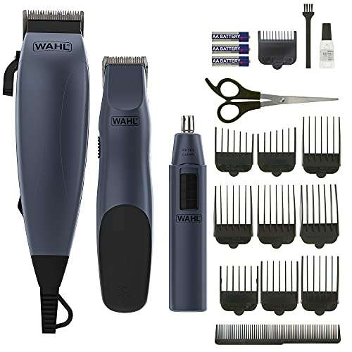 WAHL Hair Clippers -Nose Hair Trimmer for Men, Hair Trimmer, Stubble Trimmer, Male Grooming Set, Blue £16.79 @ Amazon