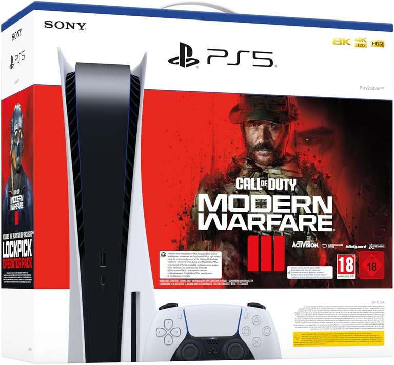 Sony PS5 Disc - Call of Duty: Modern Warfare III Bundle | + Spider-Man 2 (PS5) £431.39 | + Dualsense Controller £421.39 - with code