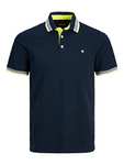 Jack & Jones Mens Classic Pique Knit Short Sleeve Cotton Polo Shirt Dark Navy £14 @ Amazon