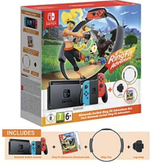 Nintendo switch with ring fit bundle