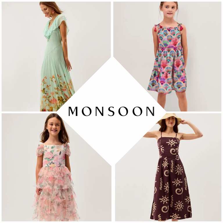 Up to 50% Off Monsoon Sale Early Access Women’s & Children’s (1,000’s Lines Added)