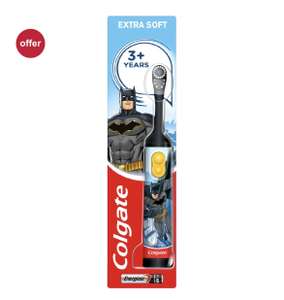 Colgate Kids Batman / Barbie Extra Soft Battery Toothbrush, 3+ Years + £1.50 collection