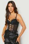 boohoo Valentines Premium Lace Longline Corset Detail Bra £9 @ Debenhams / Sold and Despatched by boohoo