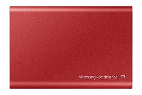 Samsung T7 Portable SSD - 2 TB - USB 3.2 Gen.2 External SSD - Metallic Red (MU-PC2T0R/WW) - £149.27 @ Amazon