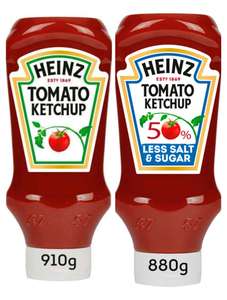 Heinz Tomato Ketchup 910g/50% Less Sugar&Salt 880g