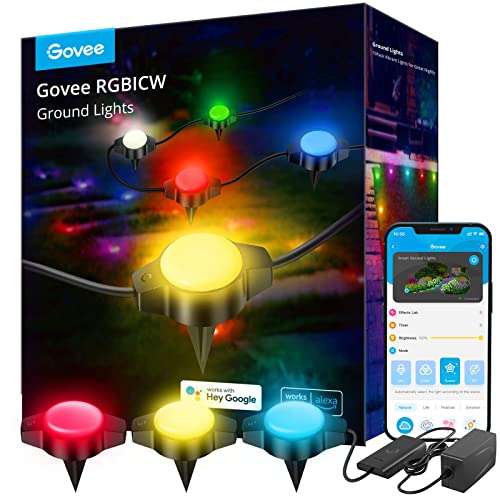 Govee Outdoor Ground Lights, RGBICWW 24 pack app control £64.99 @ Dispatches from Amazon Sold by Govee UK