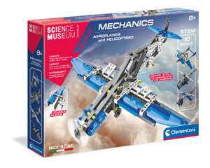 Clementoni Science Museum Mechanics Laboratory Aeroplanes Helicopters build kit. Max 3 per order