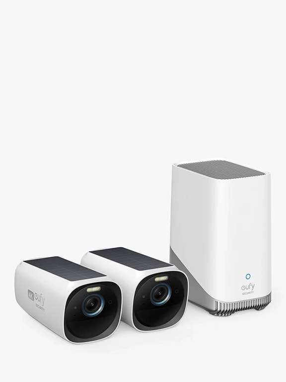 eufy S330 eufyCam 3 Wireless Smart Security System with Two 4K Indoor or Outdoor Cameras - £399 Delivered @ John Lewis & Partners