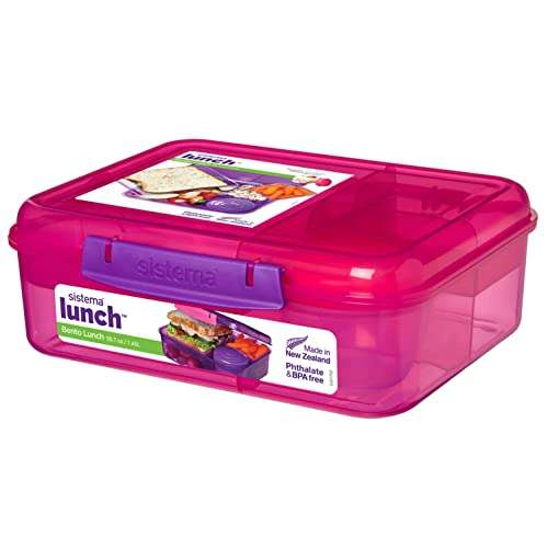 Sistema Bento Box TO GO | Lunch Box with Yoghurt/Fruit Pot | 1.65L - £3.99 @ Amazon