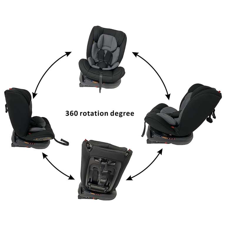 FlyKids Group 0+/1/2/3 ISOFIX Childs Car Seat with 360 Rotation (UK Mainland) - sold by gt-originalwarehouse