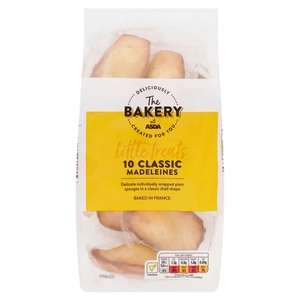 The BAKERY at ASDA Classic OR Chocolate Chip Madeleines 10 Pack