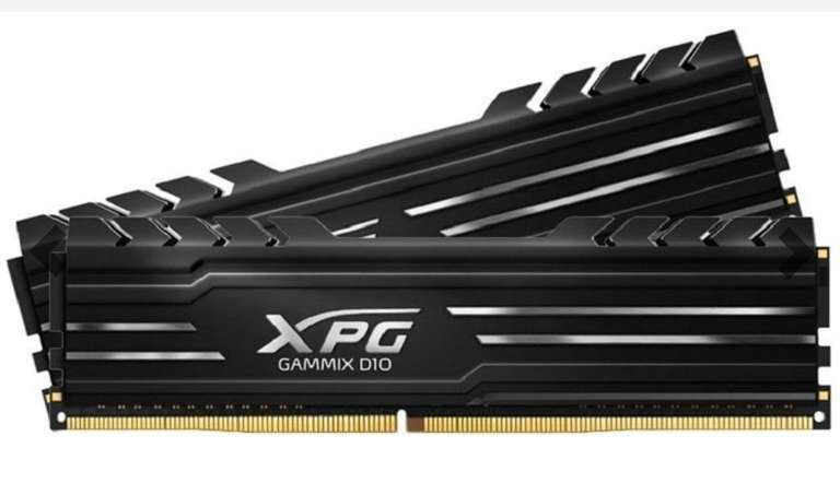 ADATA XPG GAMMIX D10 16GB Kit (2 x 8GB), DDR4, 3200MHz (PC4-25600), CL16, XMP 2.0, DIMM Memory, Low Profile £31.50 delivered @ Ebuyer