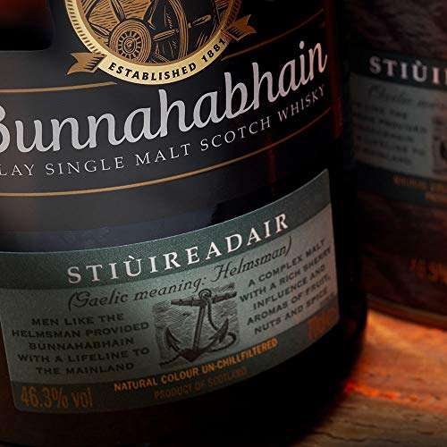 Bunnahabhain Stiuireadair Islay Single Malt Scotch Whisky 70cl £25 Clubcard Price @ Tesco
