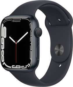 Apple Watch Series 7 (GPS, 45mm) - Midnight Aluminium Case with Midnight Sport Band - Regular - £359.10 @ Amazon