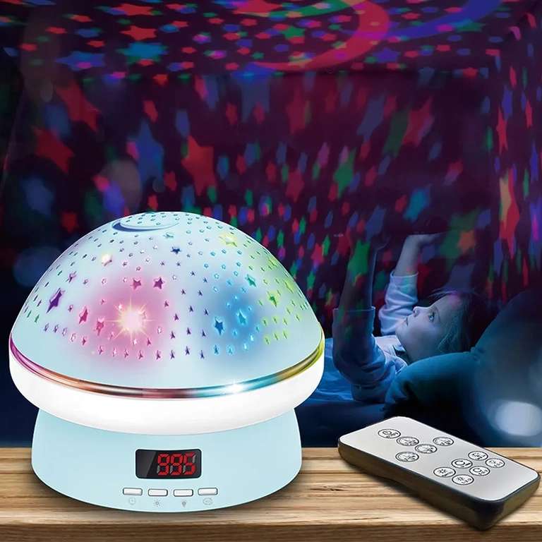 Star Sky Night Light Table Lamp,360°Rotating Remote Control/Timer/Multi Color - Sold By Aixin Upward Technology FBA