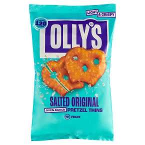 Olly's Pretzels Thins Salted Original 140g + 100% Cashback with Hashtings