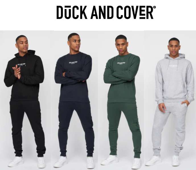 NEW Duck and Cover Tracksuits Crew or Hoodie with Joggers £23.50 with Code + £1.99 @ Duck and Cover