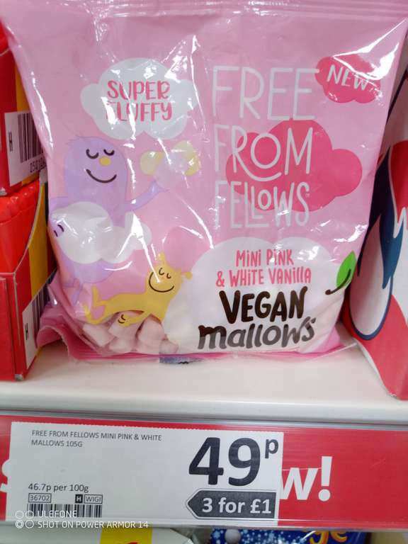 Free From Fellows Vegan Mini Mallows (105g) 3 for £1 @ Heron Foods (Grimsby)