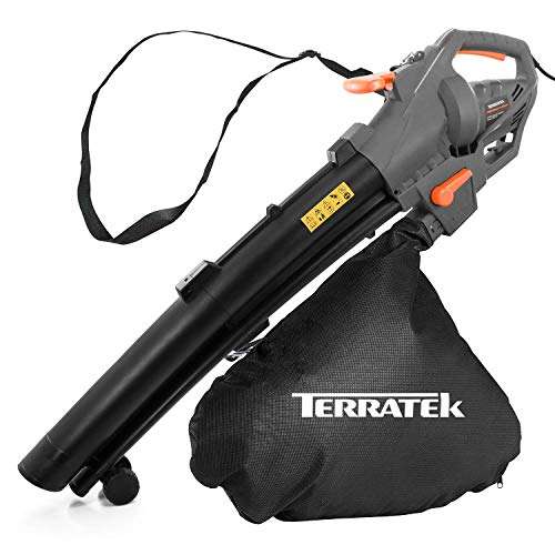 Terratek Leaf blower Garden Vacuum and Shredder, 35L Leaf Collection Bag, 3000W - Sold By Futura Direct Ltd