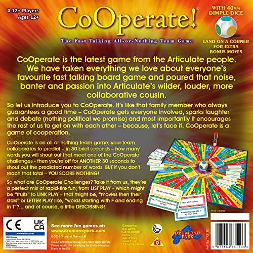 Drumond Park CoOperate! Fast Talking Board Game suitable From 12+ Years £10.99 @ Amazon