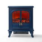 Warmlite Traditional 2kW Matt Midnight Blue Cast Iron Effect Electric Stove - £50 with click & collect @ B&Q