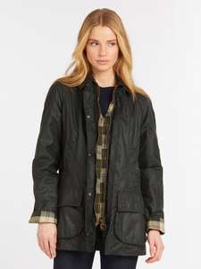 Barbour Beadnell Womens Wax Jacket Sage Sizes 8-16 (was £219) - £87.50 Free Collection @ Very