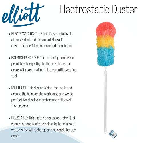 Elliott Extendable Electrostatic Duster, Long Reach upto 1.2 m - Ideal for Cleaning Cobwebs, Shelves and Hard to Reach Places £2.49 @ Amazon