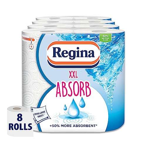 Regina XXL Absorb Kitchen Roll 8 Rolls - Free delivery with Prime - £9/£8.50 with S&S