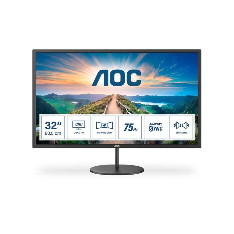 AOC Q32V4 32" QHD (2560 x 1440) IPS, 75hz, 4ms Response Time, Monitor £189.97 + £5.99 delivery @ Laptopsdirect