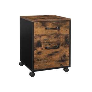 Vasagle Industrial Brown File Cabinet with 2 Drawers in Rustic Brown and Black for £48.99 delivered using code @ Songmics