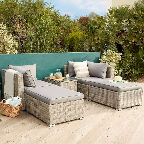 Cairo Grey Rattan Effect Garden Sofa Set £350 using code @ Homebase
