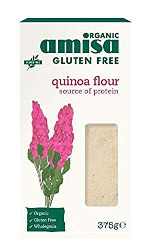 (Pack of 6) Amisa Organic Gluten Free Quinoa Flour 375g - £6.97 @ Amazon