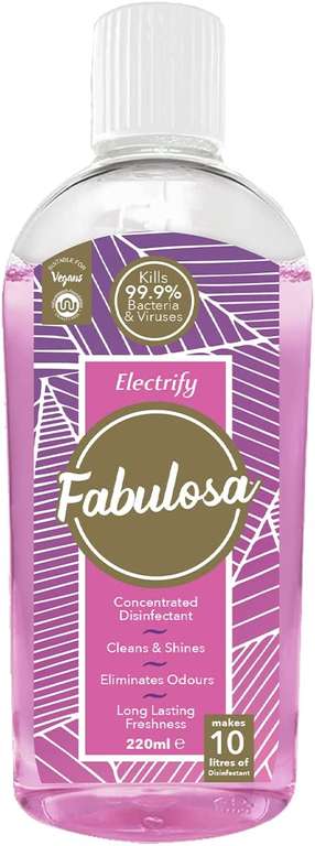 Fabulosa 220ml 4 in1 Disinfectant Electrify, Pink, 220 Millilitre -52p each (minimum order 2) @ Amazon