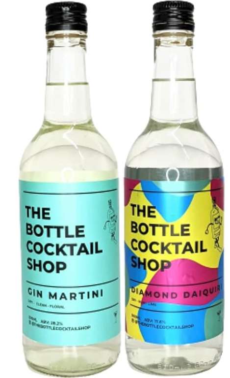 The Bottle Cocktail Shop - Gin Martini 28% / Diamond Daiquiri 18%, 500ml