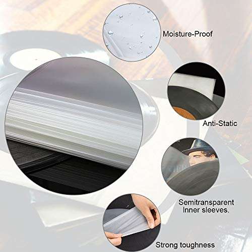 100 Vinyl Album Anti Static Inner Sleeve Covers - £12.99 sold by Perfetsell @ Amazon