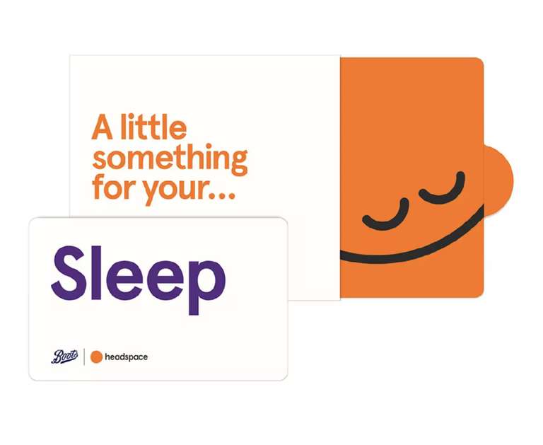 Headspace Sleep Giftcard - 6 months Pre-Paid Membership + Free C&C