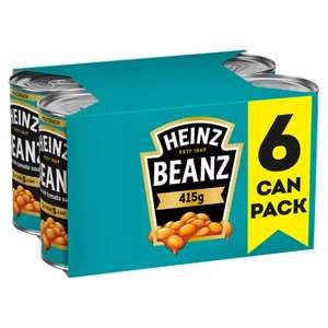 Heinz Beanz 6 x 415g or Tomato Soup 6 x 400g 2 for £7