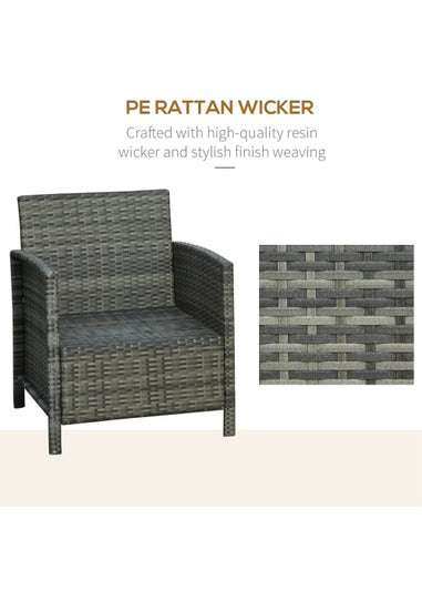 Outsunny 3 Piece Rattan Garden Furniture Set - £168 / £178 delivered @ Matalan