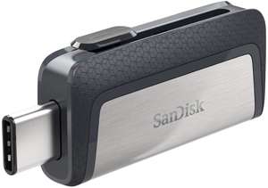 SanDisk Ultra 128 GB Dual Type-C USB 3.1 Flash Drive, Silver £14.99 @ Amazon
