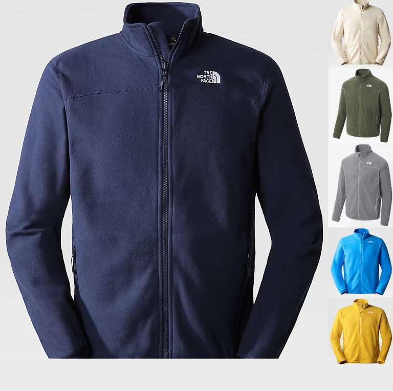 North Face Men's 100 Glacier Full-Zip Fleece (10 Colours) - With Code & Free Delivery for XLPR Members + Extra 10% with Student/BLC code
