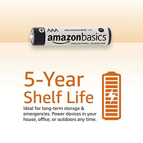 Amazon Basics AAA Alkaline Batteries, Industrial Triple A, 5-Year Shelf Life, 40-Pack £8.30 (£7.89 via sub and save) @ Amazon