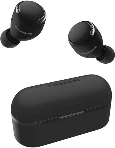 Panasonic RZ-S500WE-K True Wireless Earbuds with Dual Hybrid Noise Cancelling, Alexa Built, In and IPX4 Water Resistance, Black