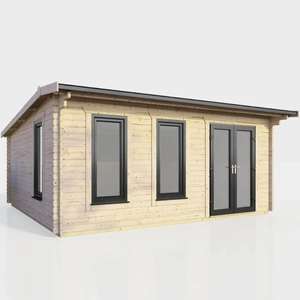Power 18' x 14' Apex Log Cabin - Right Hand Doors - £7,634.99 + Free Delivery With Code @ Robert Dyas