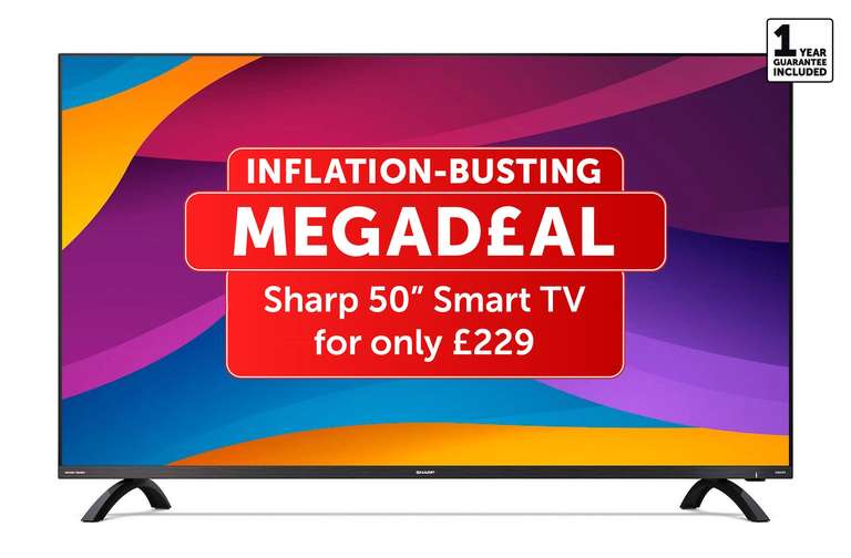 Sharp 50DL2K 50 inch 4K Ultra HD HDR Smart LED TV Freeview Play - £229 for VIP Members @ Richer Sounds