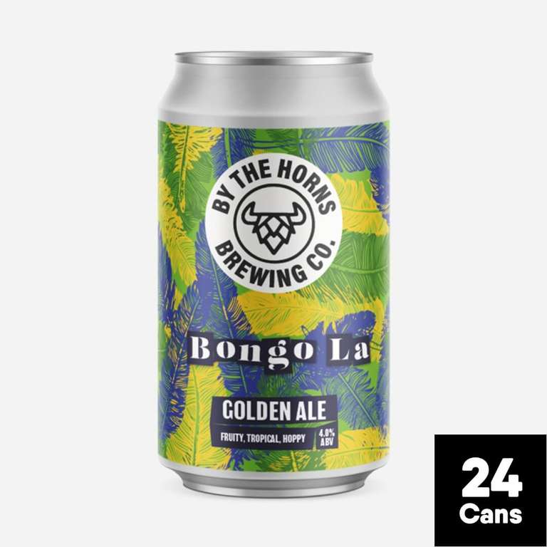By the Horns Brewing Co cans of 24 beers (Choose from West End Czech Pilsner, Crazy Gang Pale Ale, or Bongo La Golden Ale)