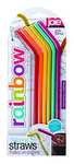 Joie Rainbow Reusable Silicone Straws with Cleaning Brush, Set of 6, Colors May Vary - £3.25 @ Amazon