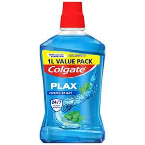 Colgate Plax Cool Mint Mouthwash 1000ml / Colgate Plax Soft Mint 1000ml - £4 (£3.60 with S&S) @ Amazon